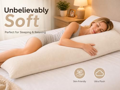 EVOLIVE Micromink Body Pillow Cover 21"x54", Zipper Closure - Image 3