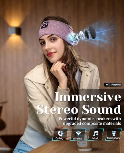 Perytong Sleep Mask and Bluetooth Sleep Headband Headphones Set, Close Your - Image 7