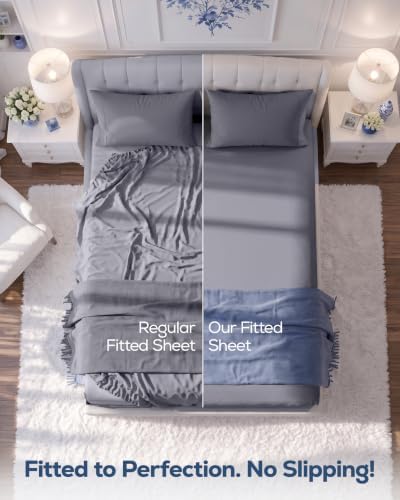 Pack of 2 Twin Fitted Sheet, Fits Up to 15 Inch Deep Pocket - Image 3