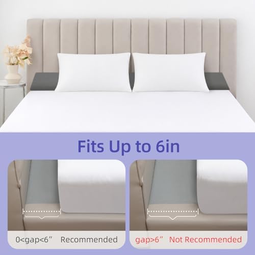 Vekkia Bed Wedge Pillow for Headboard Gap, Queen 60"x10"x8" - Image 6