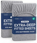 CGK Linens 2 Pack Extra Deep Twin XL Fitted Sheets by CGKUnlimited