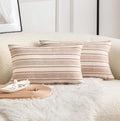 Cethom Decorative Boho Lumbar Throw Pillow Covers, Farmhouse Textured Pillow by Cethom