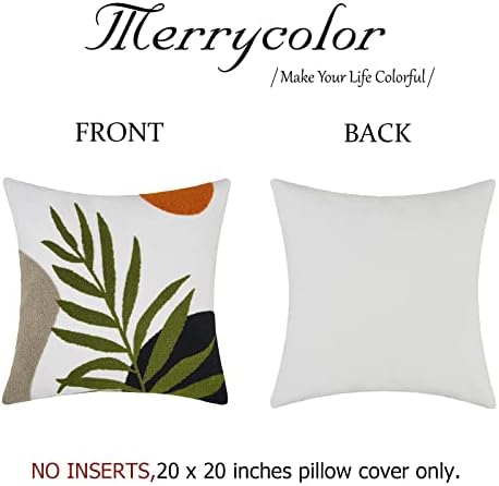 Merrycolor Boho Pillow Covers 20x20 Tufted Mid Century Modern Throw Pillow - Image 5