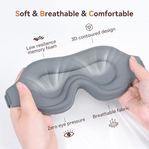 Sleep Mask, EVA BELLE Eye Mask for Men Women, Zero Pressure 3D Sleeping Mask - Image 2