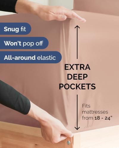 CGK Linens 2 Pack Extra Deep Cal King Fitted Sheets - Image 2