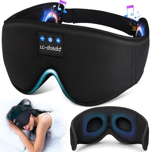LC-dolida Sleep Headphones, 3D Sleep Mask Bluetooth Wireless Music Eye Mask by LC-dolida
