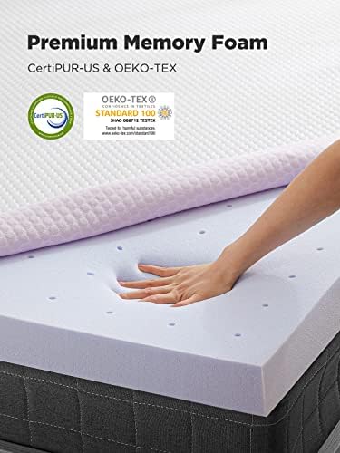 PERLECARE Queen 3 Inch Gel Memory Foam Mattress Topper - Image 2