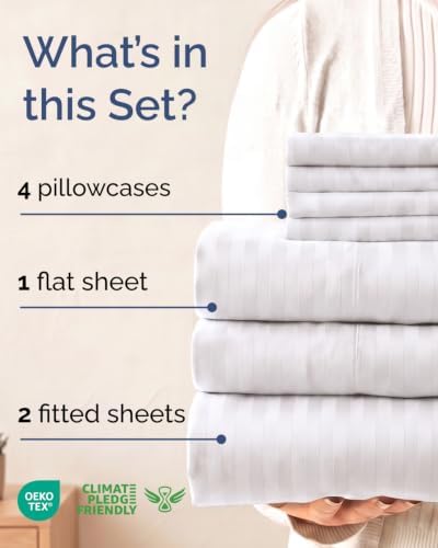 Split King 7 Piece Bed Sheet Set - Image 2