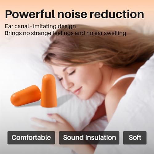 250 Pairs NRR 33dB Soft Foam Ear Plugs, 38dB Noise Reduction Disposable - Image 4