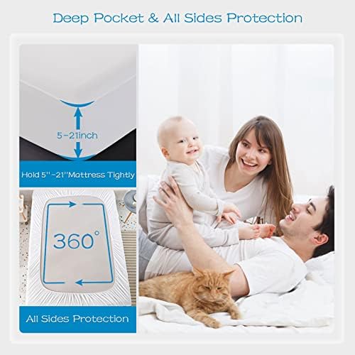 GRT 1 Pack 100% Waterproof Mattress Protector King Size, Breathable & Noiseless - Image 4