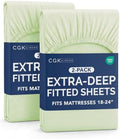 CGK Linens 2 Pack Extra Deep Twin XL Fitted Sheets by CGKUnlimited