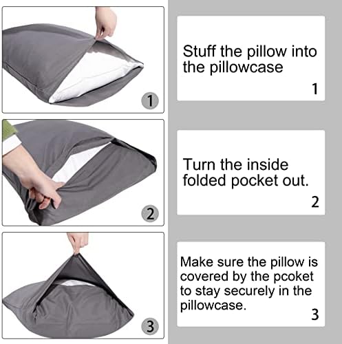 NTBAY Microfiber King Pillowcases, 2 Pack, 20 x 36, Light Purple - Image 3