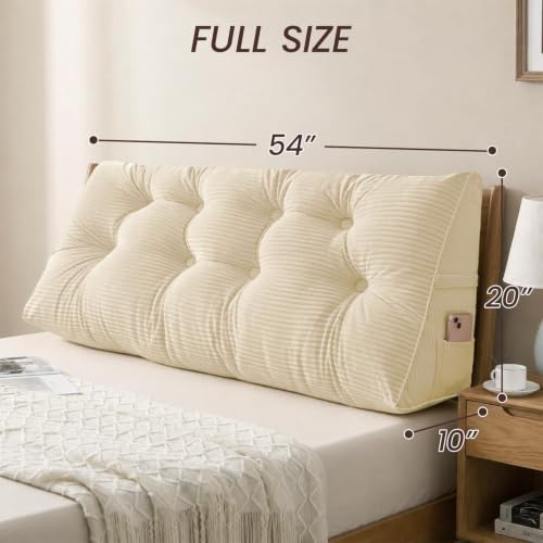 Sasttie Headboard Pillow Full, Bed Wedge Pillow Headboard - Image 2