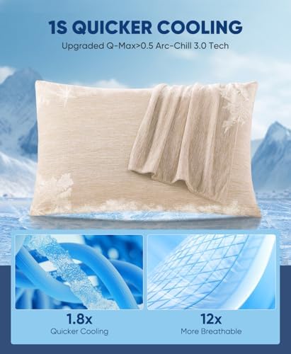 LUXEAR Cooling Pillow Cases for Hot Sleepers, King Size - Image 2