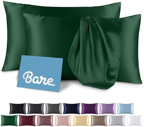 Bare Home Satin Pillowcases Zipper by BareHome