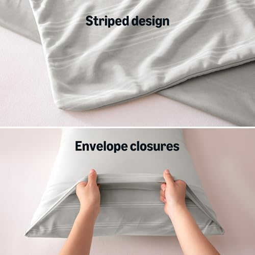 Amazon Basics Stripe Cooling Pillow Cases - Image 4