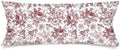 Red and White Porcelain Floral Lumbar Pillow Cover 14x36 Long Body Pillow Covers by Unknown
