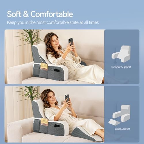 Kayfia Reading Pillow, Gel Memory Foam Back Rest Pillow - Image 2