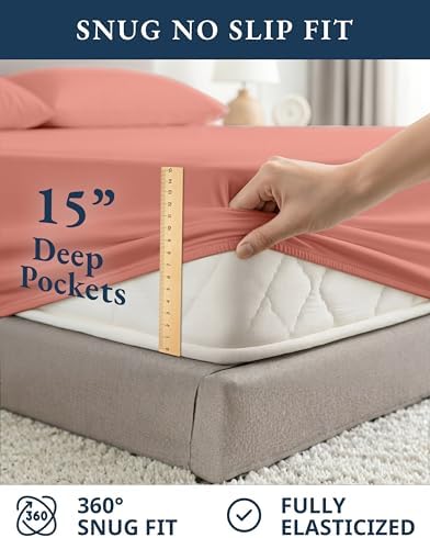 LANE LINEN Queen Size Bed Sheet Set 100% Organic Cotton Soft - Image 7
