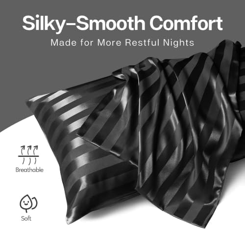 MR&HM Satin Pillowcase 2 Pack, Standard Size 20"x26" - Image 3