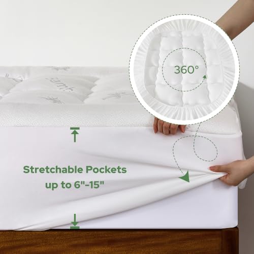 BEDLORE Twin XL Mattress Topper, Pillow Top Mattress Pad - Image 6
