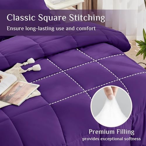 JOLLYVOGUE Twin Comforter Set, Ultra-Soft Bed in a Bag Twin Size 5 Pieces - Image 3