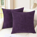 CaliTime Decorative Couch Throw Pillow Covers 22 X 22 Inches Plum Purple by CaliTime