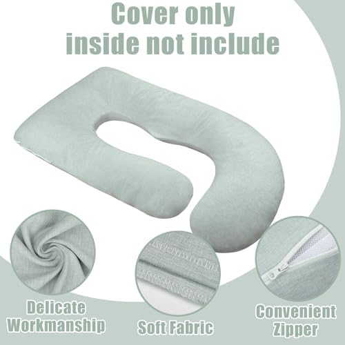 TANOFAR Pregnancy Pillow Cover J Shaped, Super Soft Pillowcase Replacement Cover - Image 2