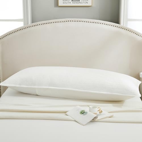 Quilted Body Pillow Cover, Striped Long Size 21"x54" Body Pillowcase 1PC Soft - Image 4
