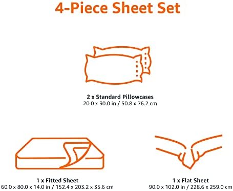 Amazon Basics Soft, Breathable, Wrinkle-Free Brushed Microfiber 4-Piece Bed - Image 6