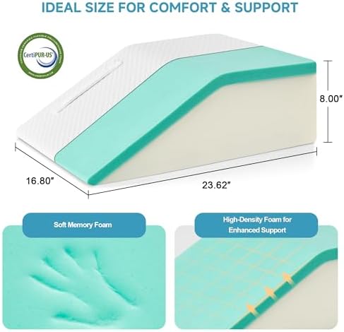 Yojoker Leg Elevation Pillows for Swelling, Memory Foam Wedge Pillow for Legs - Image 2