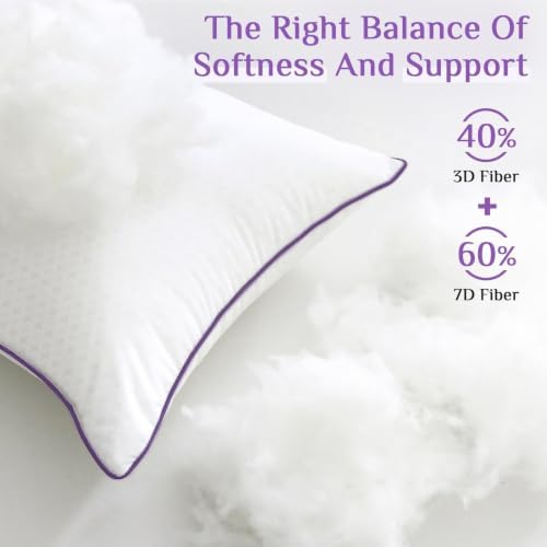 JOLLYVOGUE Euro Size Pillows Set of 2, Luxury Hotel Quality - Image 2