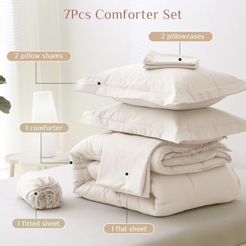 JOLLYVOGUE California King Comforter Set, Ultra-Soft Bed in a Bag Cal King Size - Image 5