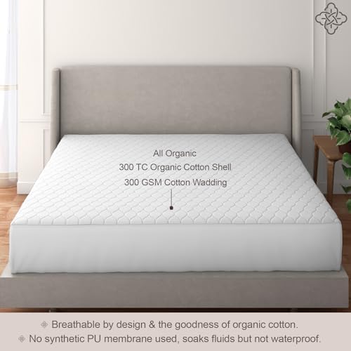 Bioweaves 100% Organic Cotton Mattress Pad Cover, GOTS Certified Cooling 300 - Image 5