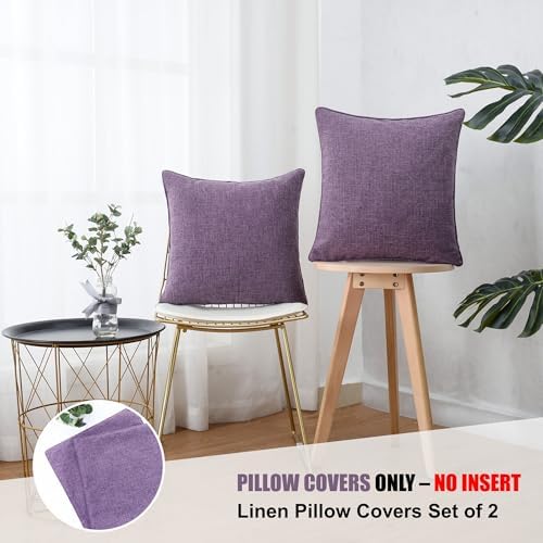 HPUK Throw Pillow Covers 18x18, Lavender Mist Couch Pillow Covers - Image 3