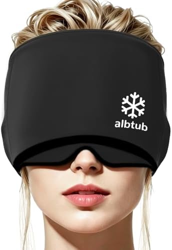 Double Cold Ice Cap for Headache, Migraine Relief Hat for Small Heads by ALBTUB