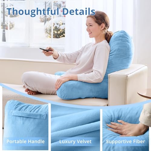 Sasttie Reading Pillow for Bed, Back Pillow for Sitting Up - Image 4