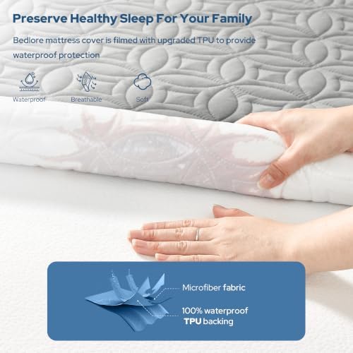 BEDLORE Waterproof Mattress Protector, Twin XL Size Mattress Pad - Image 2