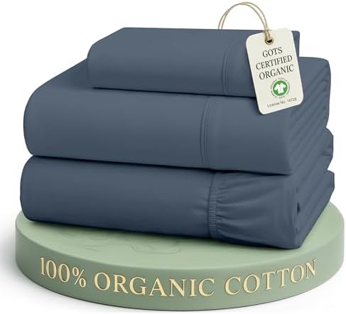 LANE LINEN Twin Sheet Set 100% Organic Cotton 3pc Percale by LaneLinen