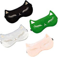 Cute Cat Sleep Mask for Kids, 4 Pack Silk Sleeping Eye Cover Adjustable Mask by Mukveitn