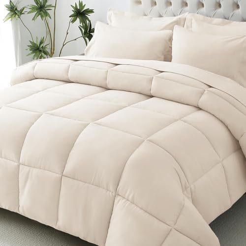JOLLYVOGUE King Comforter Set, Ultra-Soft Bed in a Bag King Size 7 Pieces by JOLLYVOGUE