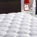 Cotton California King Mattress Pad Fitted Quilted Mattress Cover by LEISURETOWN