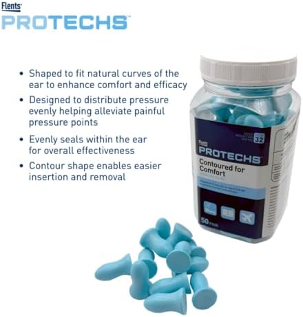 Flents Protechs Contoured for Comfort Ear Plugs, NRR 32, 50 Pair - Image 5