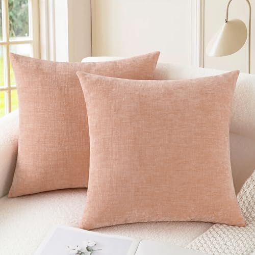 CaliTime Decorative Couch Throw Pillow Covers 22 X 22 Inches Dusty Pink by CaliTime