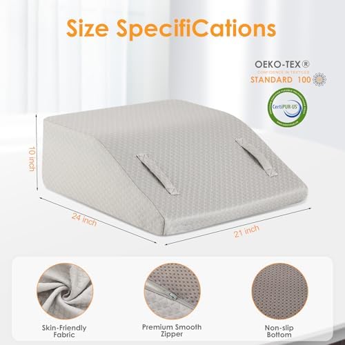 Ruqmuis Leg Elevation Pillow for After Surgery, 10inch Foam Leg Elevating - Image 5