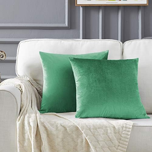 GIGIZAZA Decorative Throw Pillow Covers 16 x 16, Mint Turquoise Soft Pillow - Image 2
