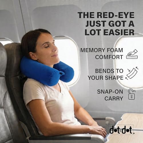 Dot&Dot Twist Memory Foam Travel Pillow, Bendable Neck Pillow - Image 2