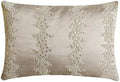 Ivory Decorative Lumbar Pillow Cover 12" x 16" | Modern Satin Oblong Cushion by TheHomeCentric
