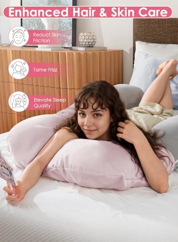QUEEN ROSE Pregnancy Pillow Cover, Satin Cooling Pillowcase - Image 2