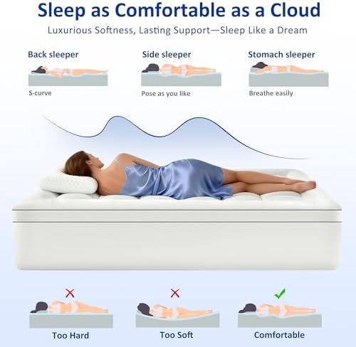 California King Mattress Topper, Extra Thick Pillow Top Mattress Pad - Image 5